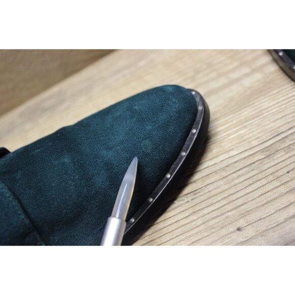 Freda Salvador women's suede leather pointed D'Orsay studded Oxford shoes - Picture 14 of 15